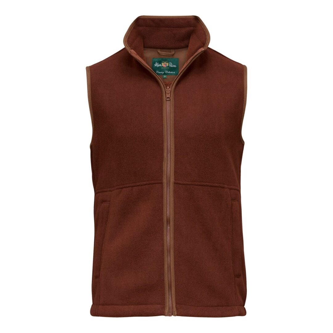 Alan Paine Men's Aylsham Fleece Gilet Russet