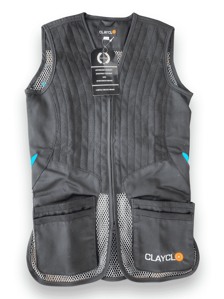 ClayClo Junior Olympia Pro Skeet Vest Black & Blue