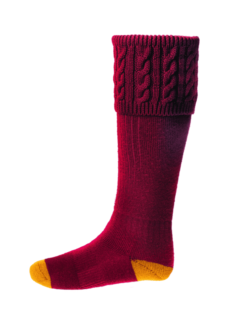House of Cheviot Men's Sutherland Sock Brick Red