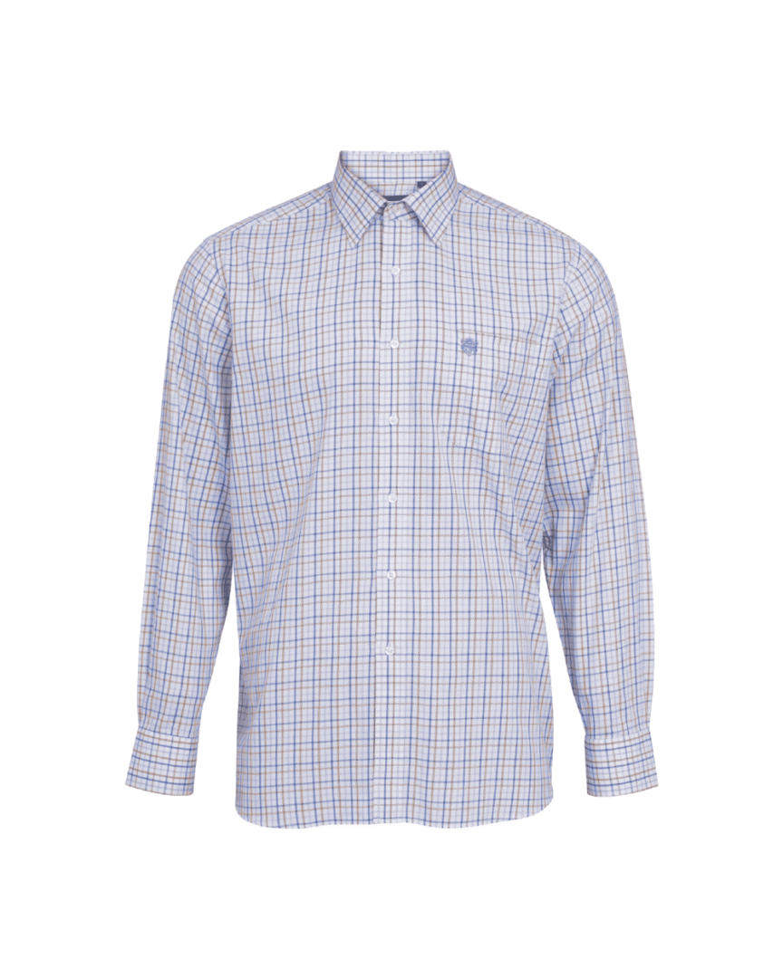 Alan Paine Men's Ilkley Shirt Blue/Beige