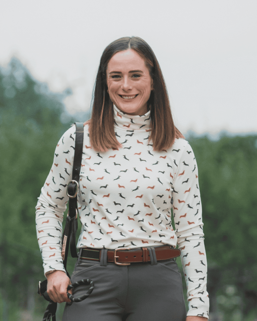 Ginger & Jardine Ladies Cosy Roll Neck Dachshund Print